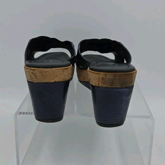 Donald Pliner Cosna Blue Elastic Cross Strap Slip‑On Wedge Sandal US 10 - Picture 6 of 8